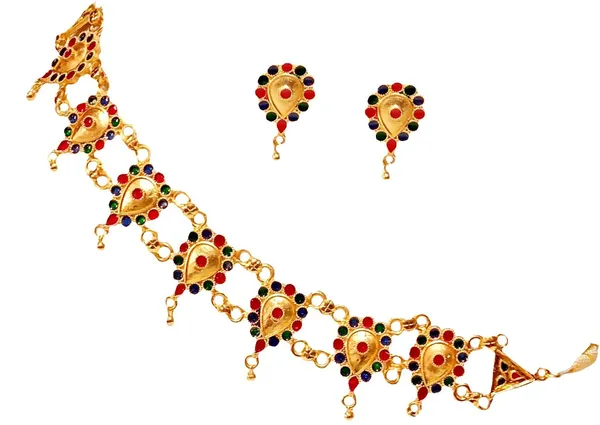 Assamese_Traditional_Gold_Plated_Multi_Colour_Golpata_Necklace_Set_For_Women